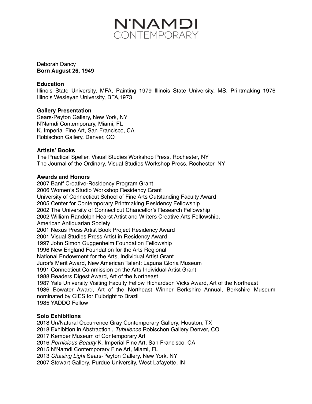 Download Deborah Dancy Resume