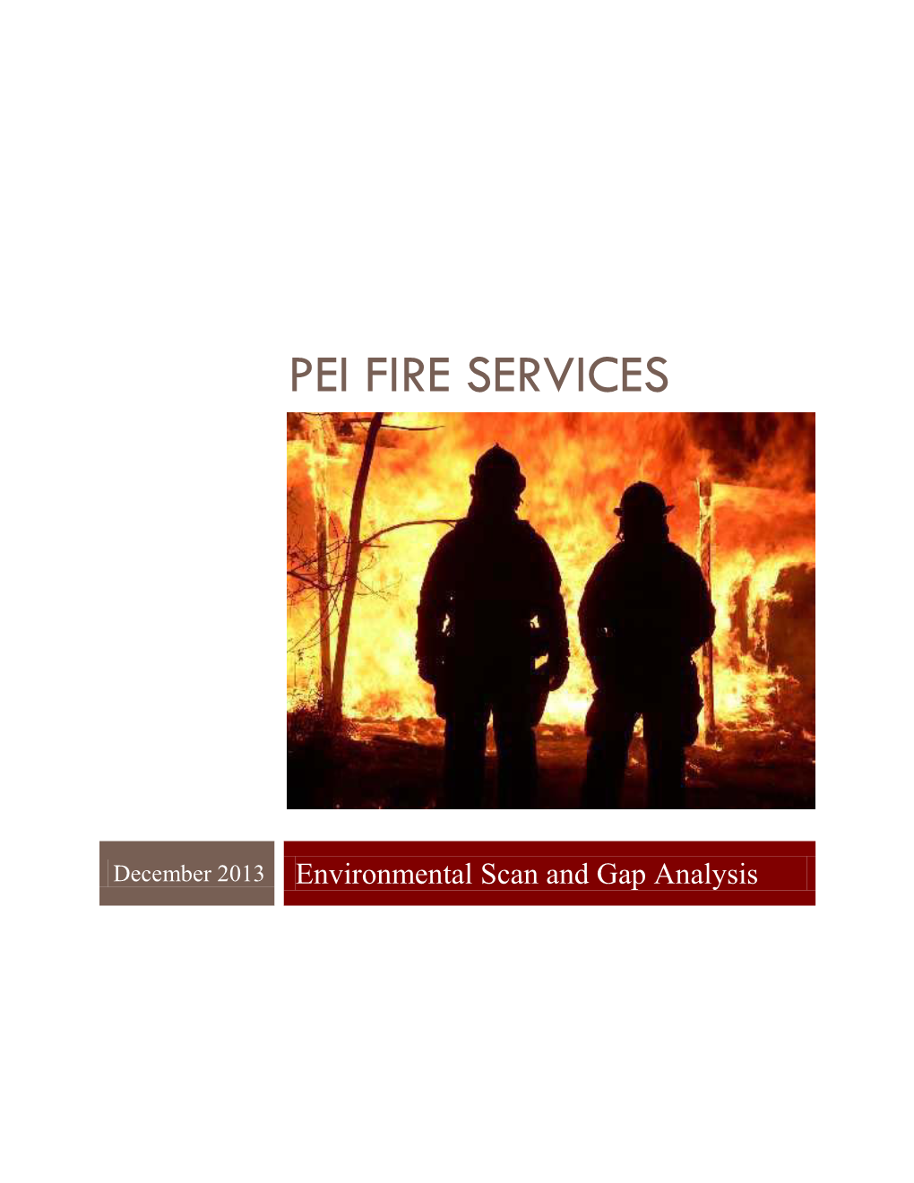 PEI FIRE SERVICES Environmental Scan and Gap Analysis