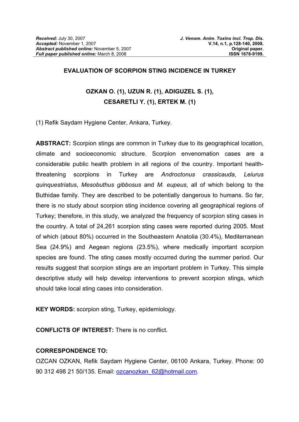 Production of Scorpion Antivenom from Little