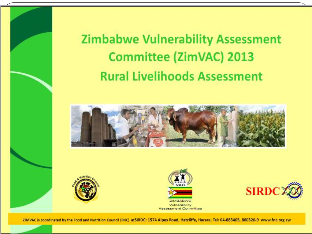 2013 Rural Livelihoods Assessment Report.Pdf