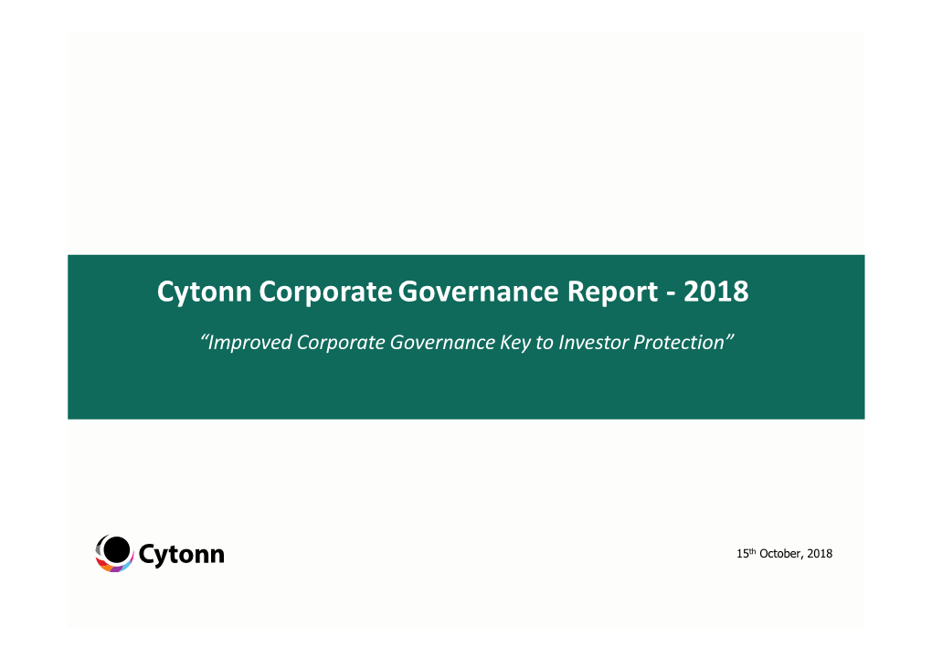 Cytonn Corporate Governance Report 2018