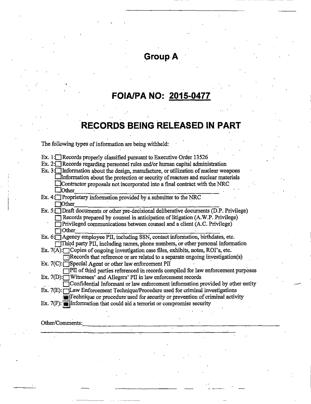 Foia/Pa-2015-0477