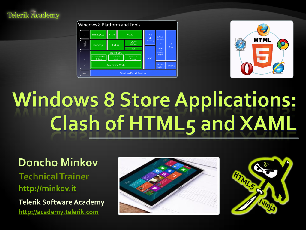 Windows 8 Store Applications: Clash of XAML and HTML5