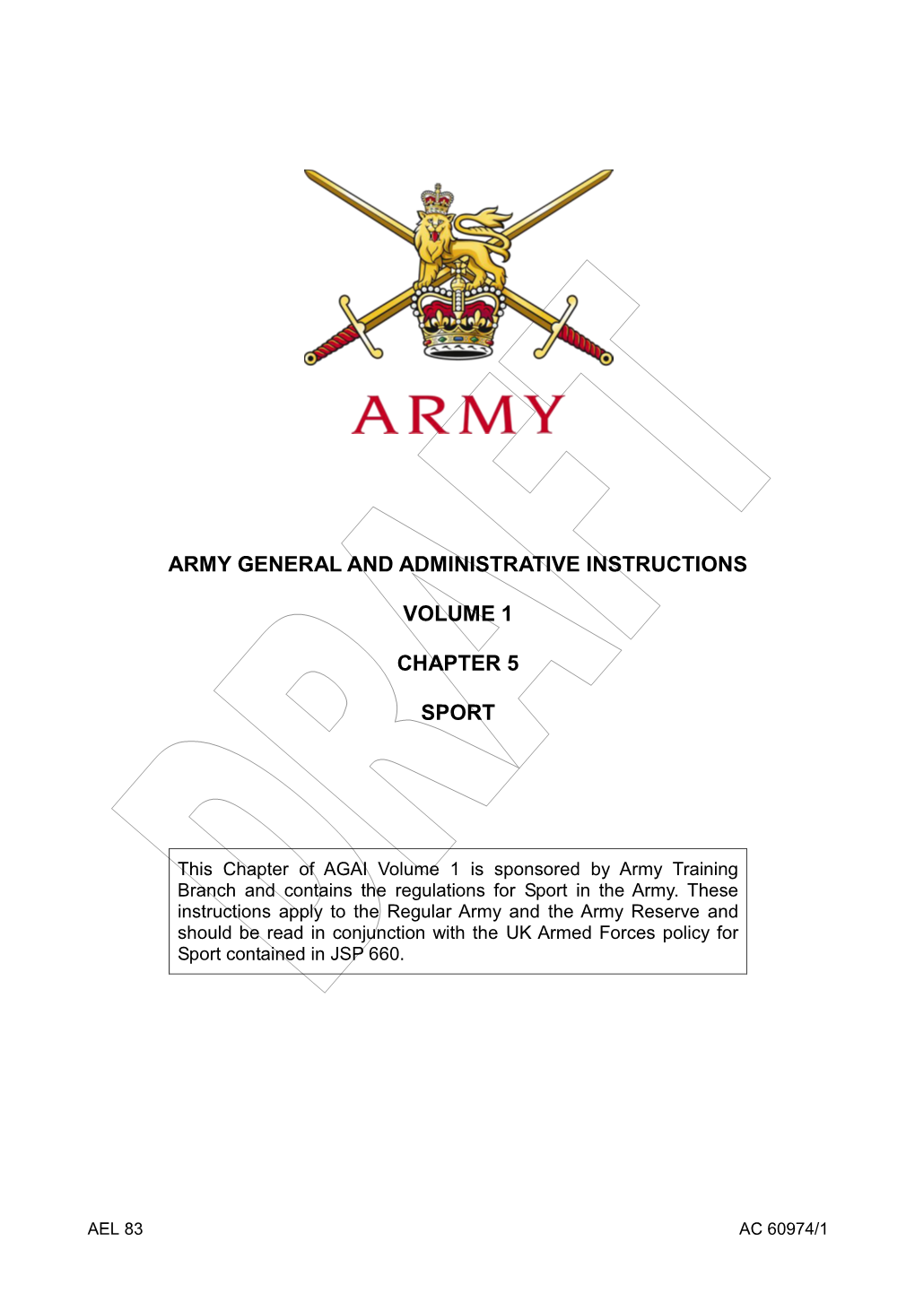 AGAI Vol 1 Sport in the Army