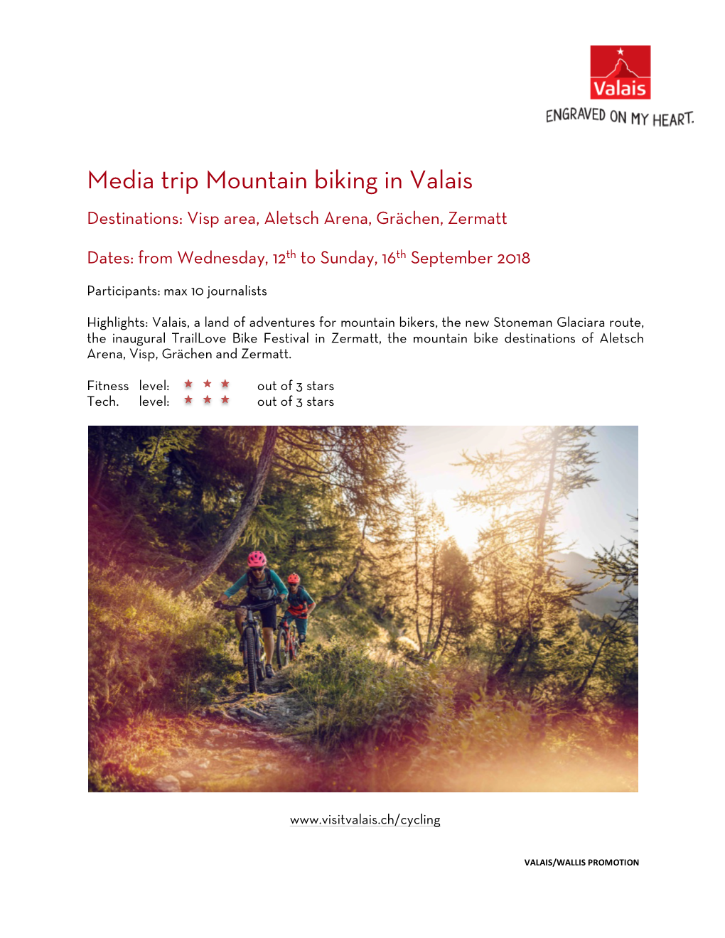 Media Trip Mountain Biking in Valais