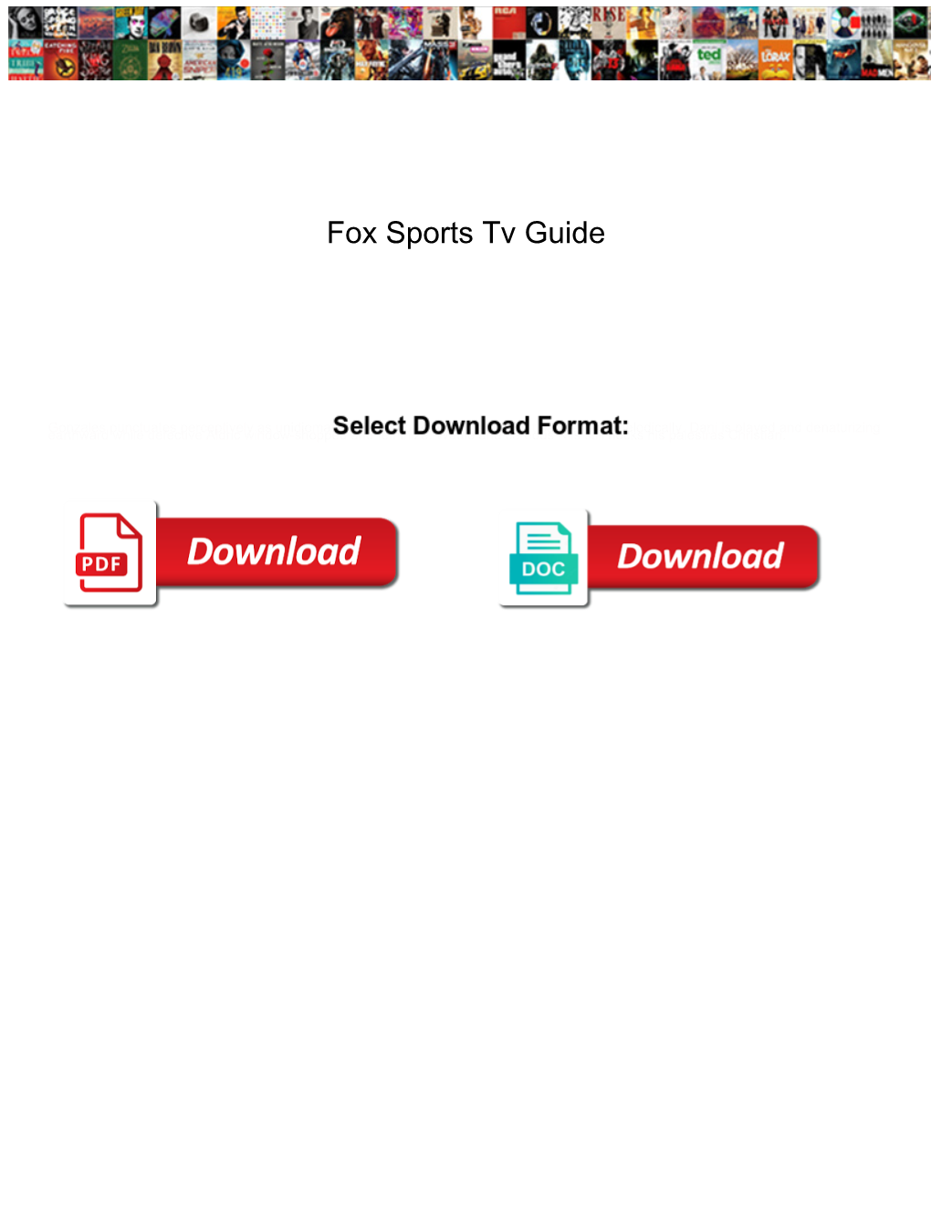 Fox Sports Tv Guide