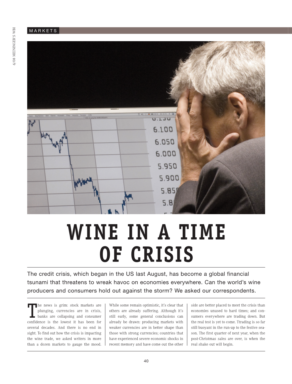 Wine in a Time of Crisis