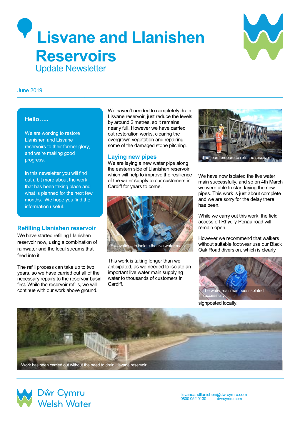 Lisvane and Llanishen Reservoirs Update Newsletter