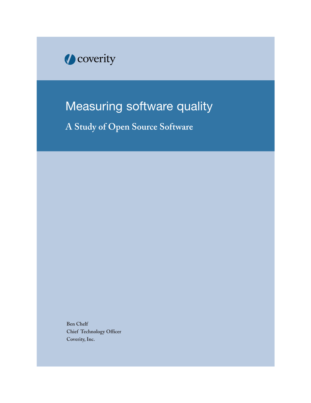 Measuring Software Quality