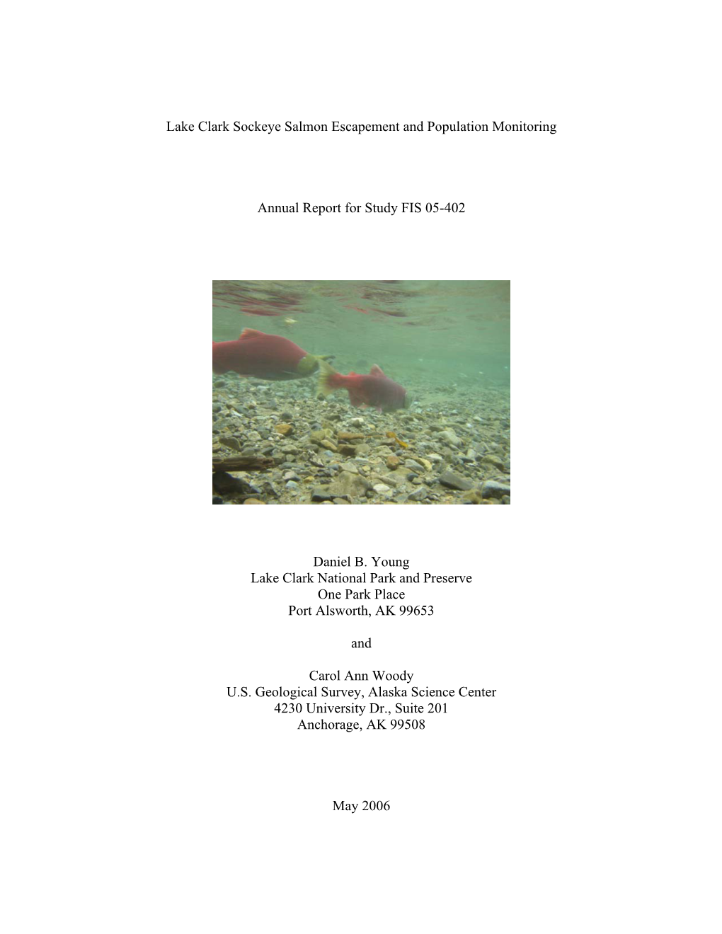 Lake Clark Sockeye Salmon Escapement and Population Monitoring