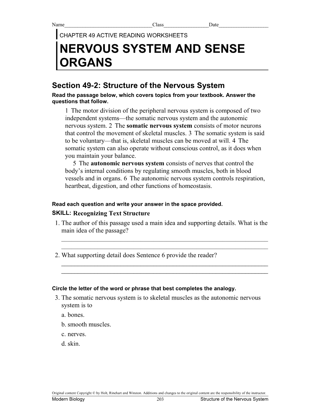 Active Reading Worksheets s1