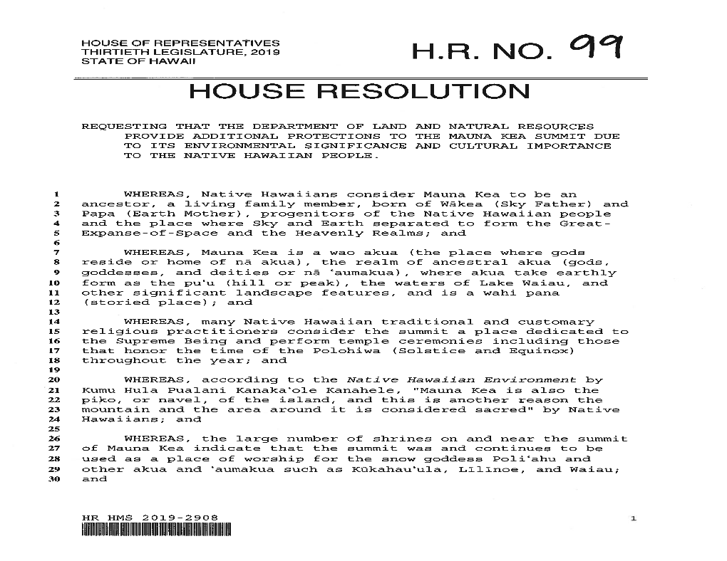 H.R. N House Resolution