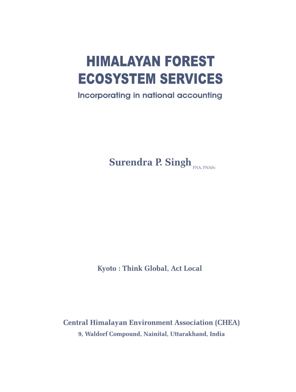 Himalayan Forest Ecosystem Services