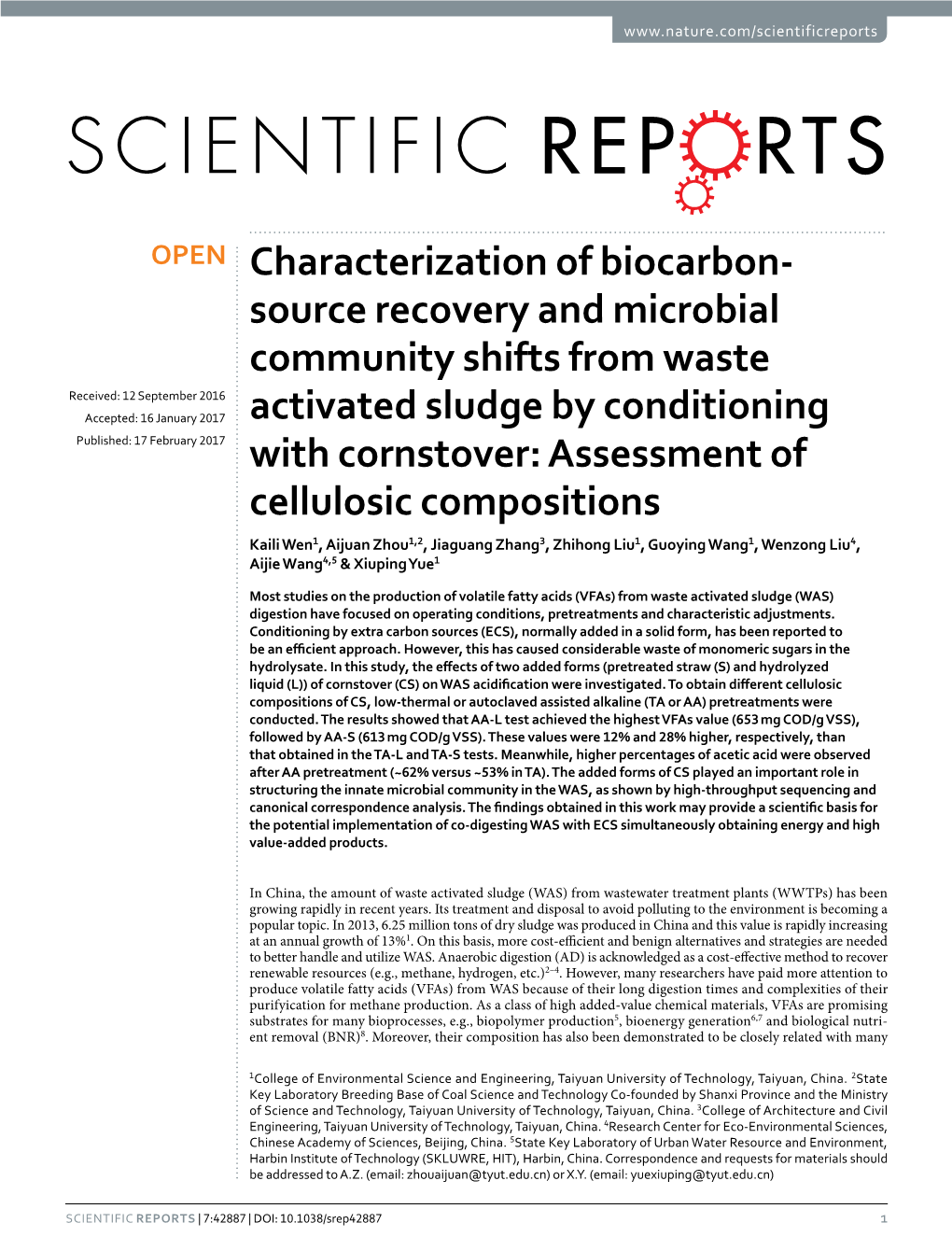 Characterization of Biocarbon-Source Recovery and Microbial Community Shifts from Waste Activated Sludge by Conditioning with Co