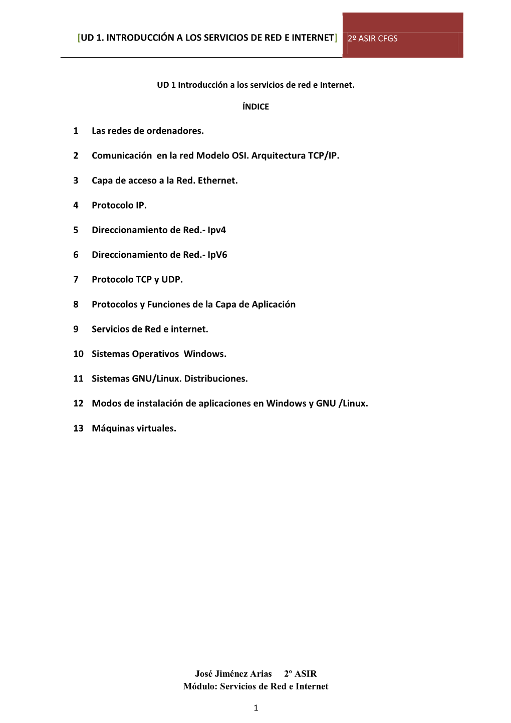 Ud 1. Introducción a Los Servicios De Red E Internet] 2º Asir Cfgs