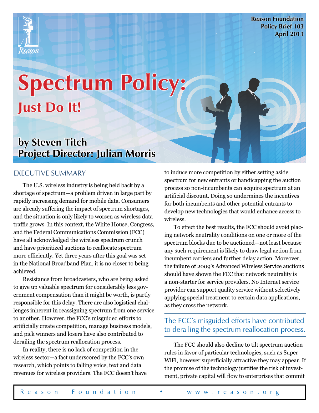 Spectrum Policy: Just Do It!