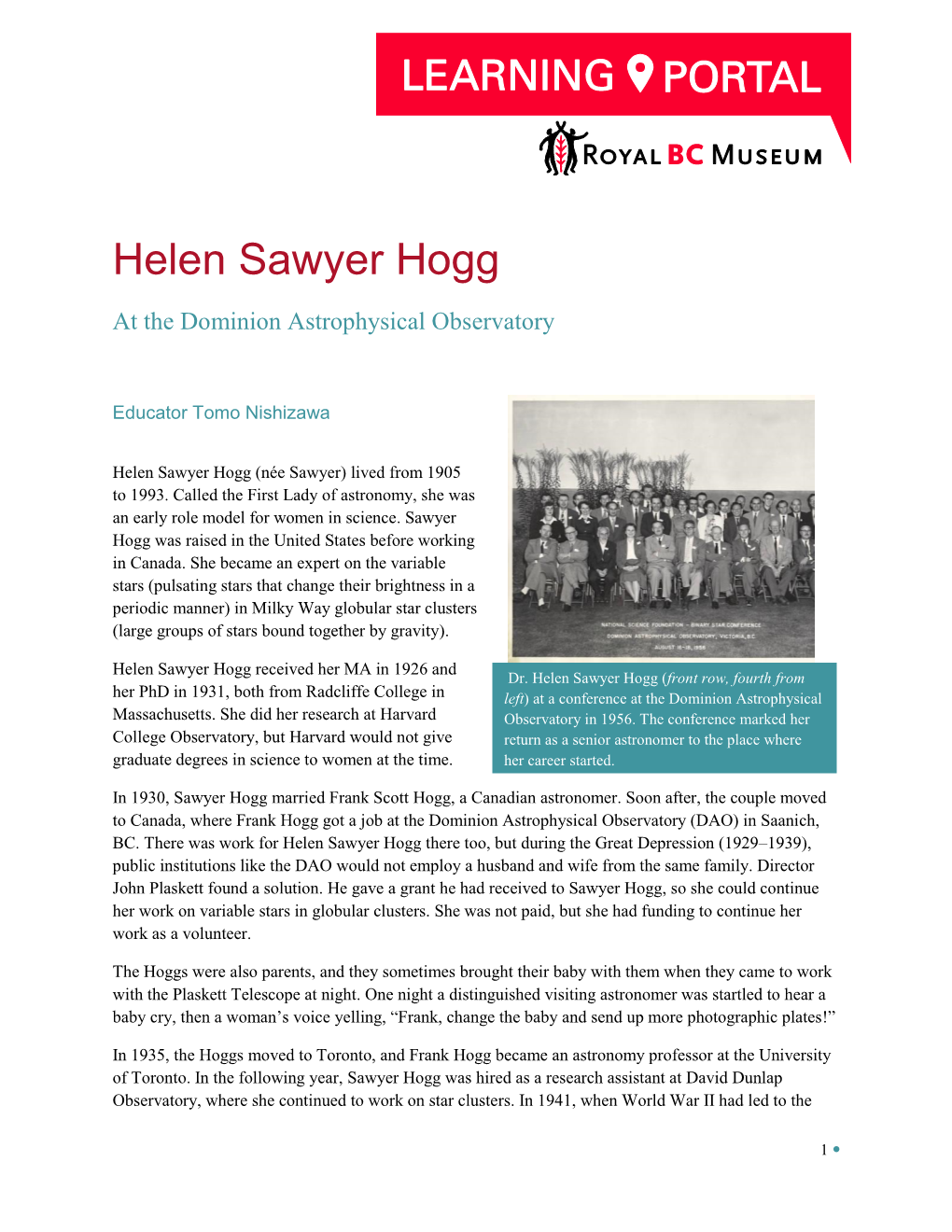 Helen Sawyer Hogg