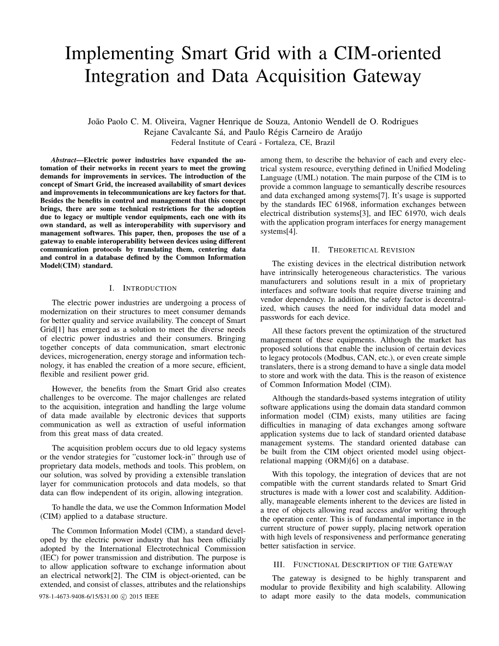 Implementing Smart Grid with a CIM-Oriented Integration and Data Acquisition Gateway