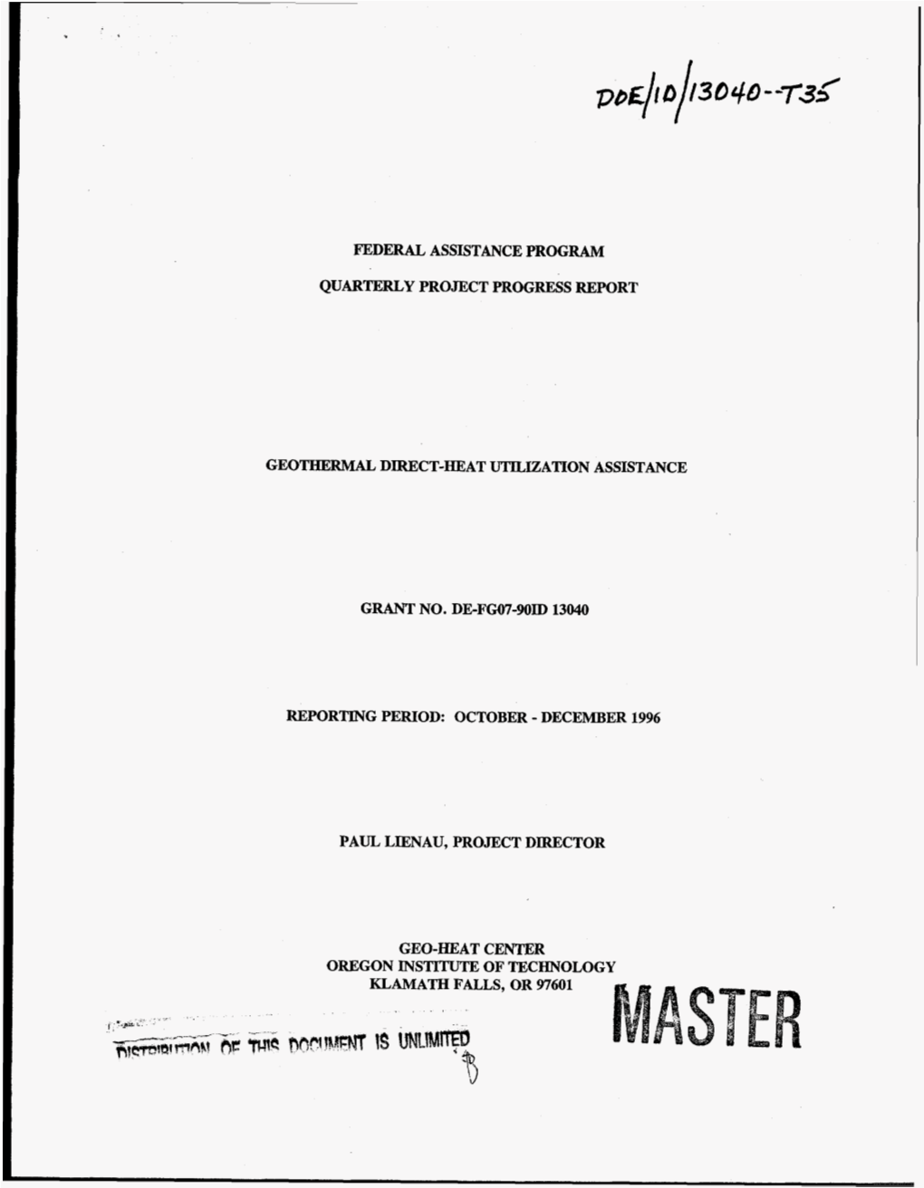 KLAMATH FALLS, OR 97601 DECLAIMER Portions of This Document May Be Illegible in Electronic Image Products