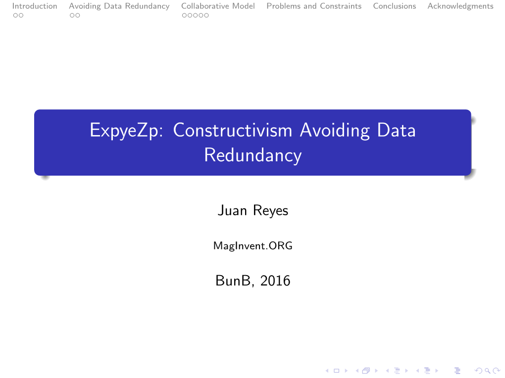 Constructivism Avoiding Data Redundancy