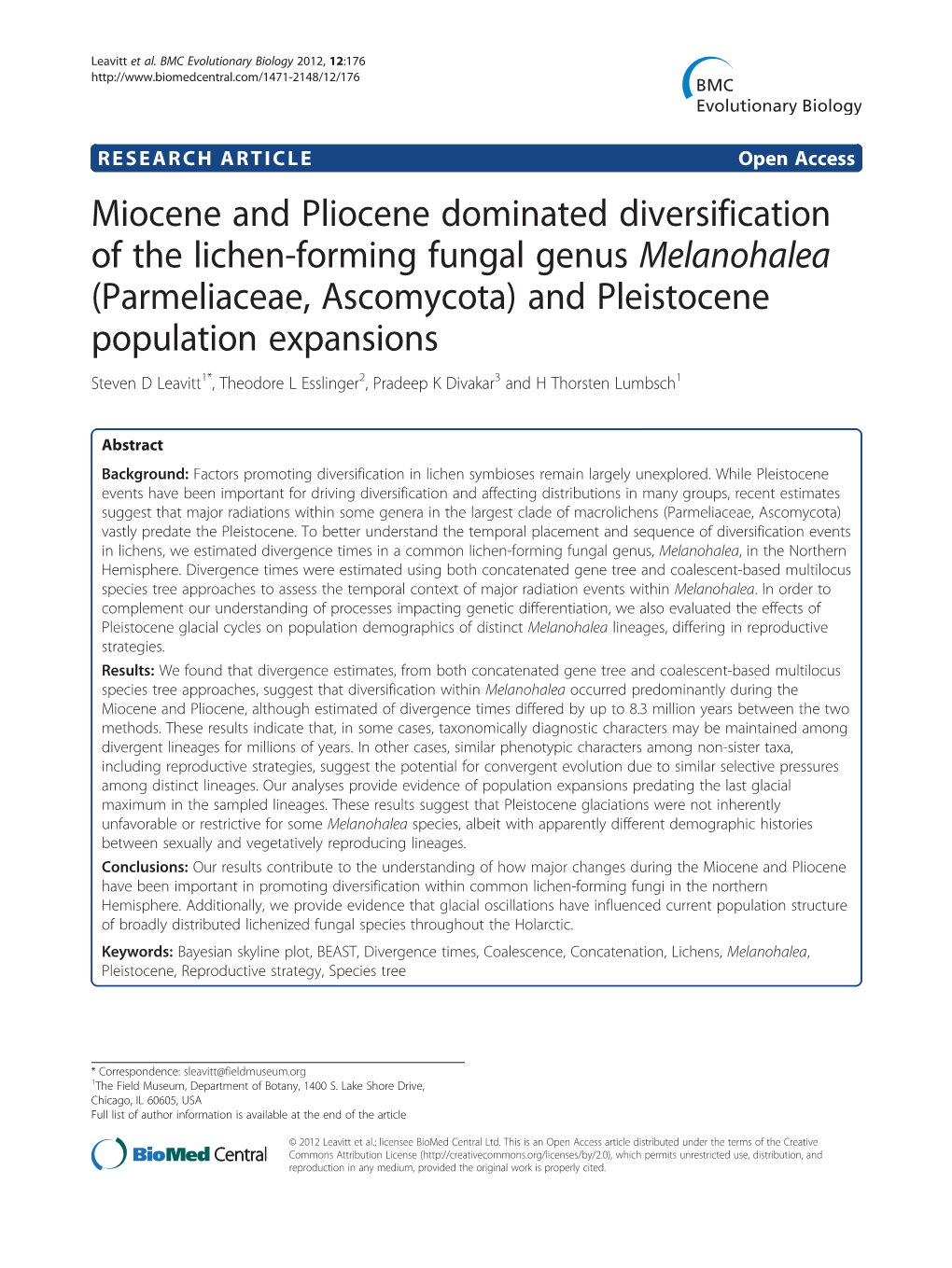 Miocene and Pliocene Dominated Diversification of The
