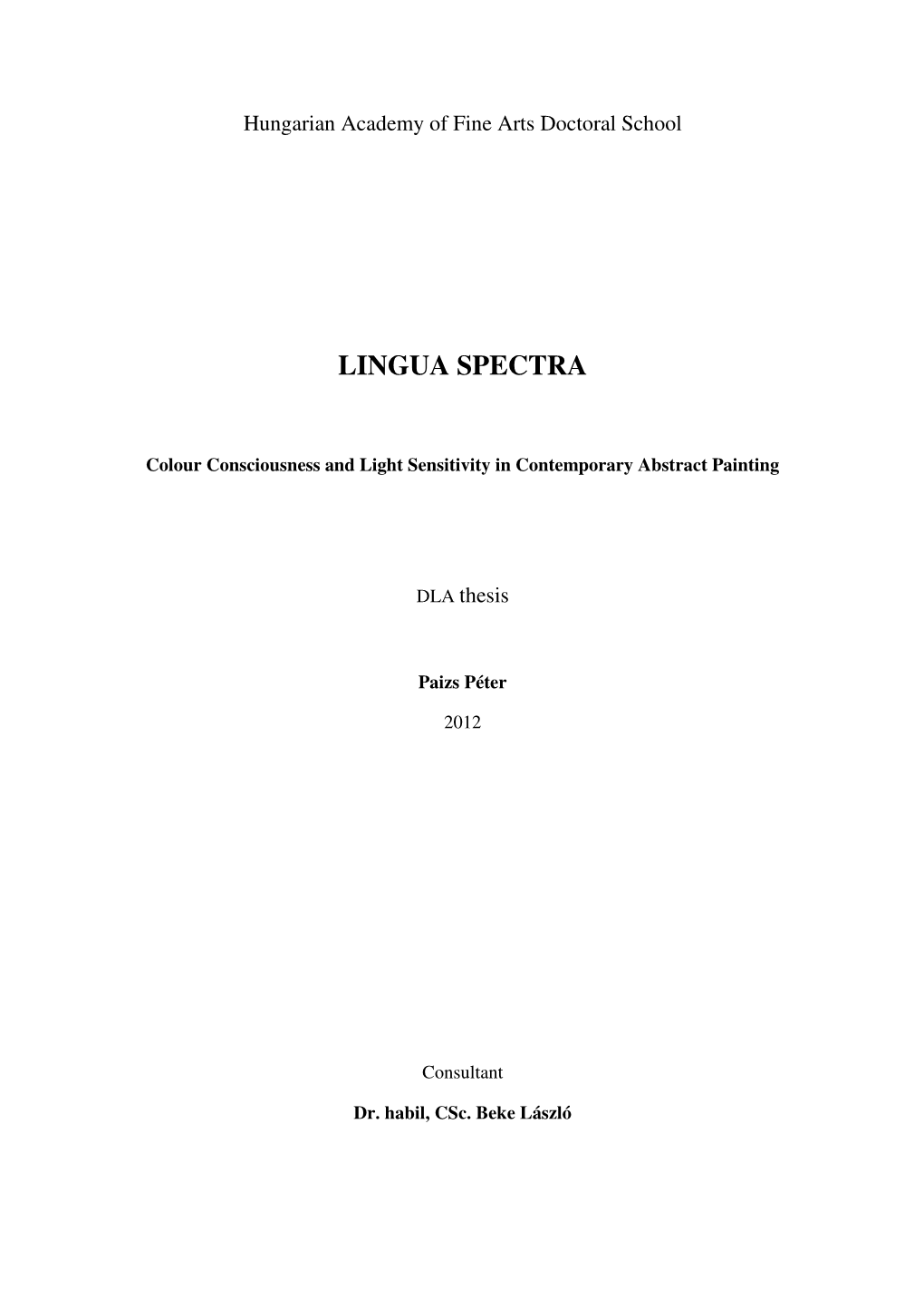 Lingua Spectra