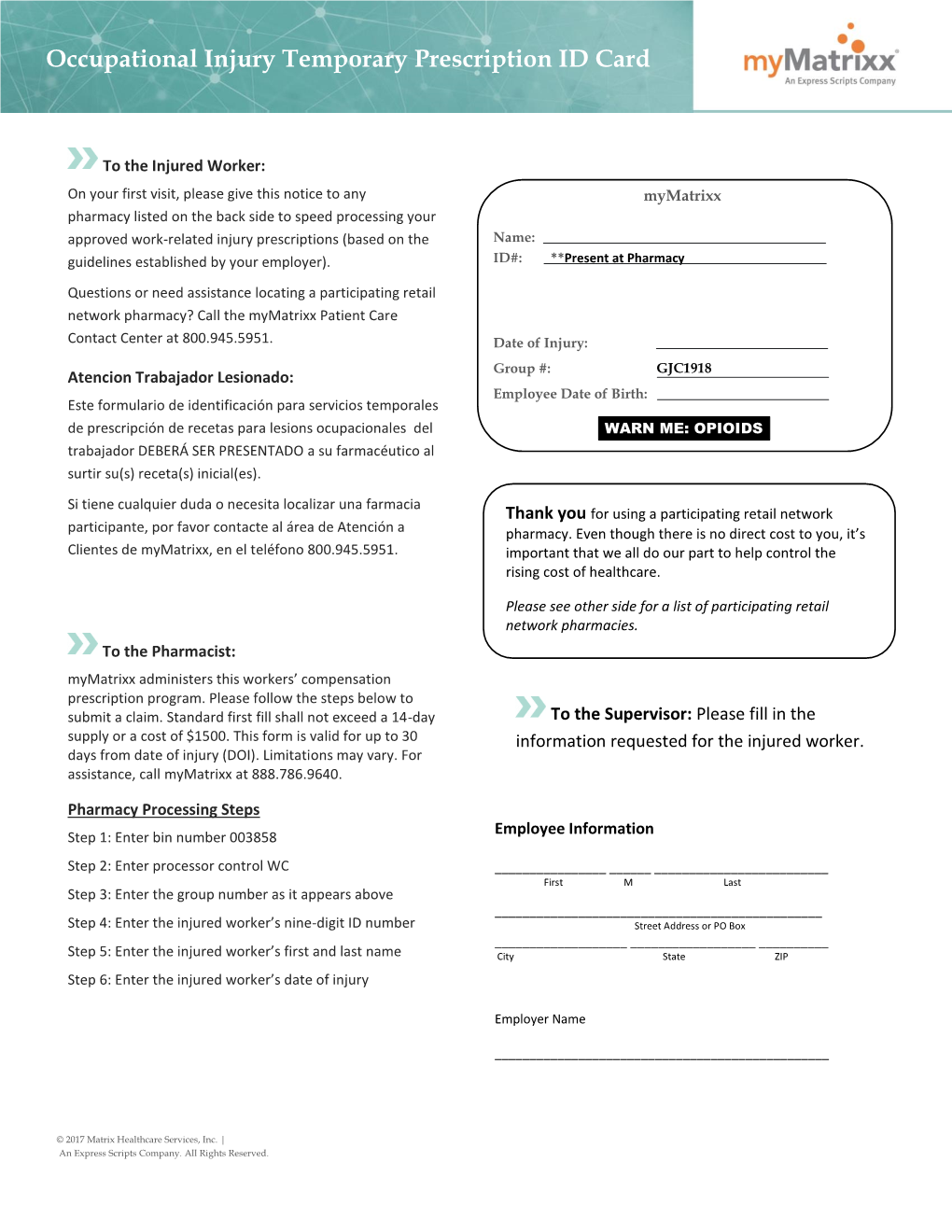 Express Scripts First Fill Form