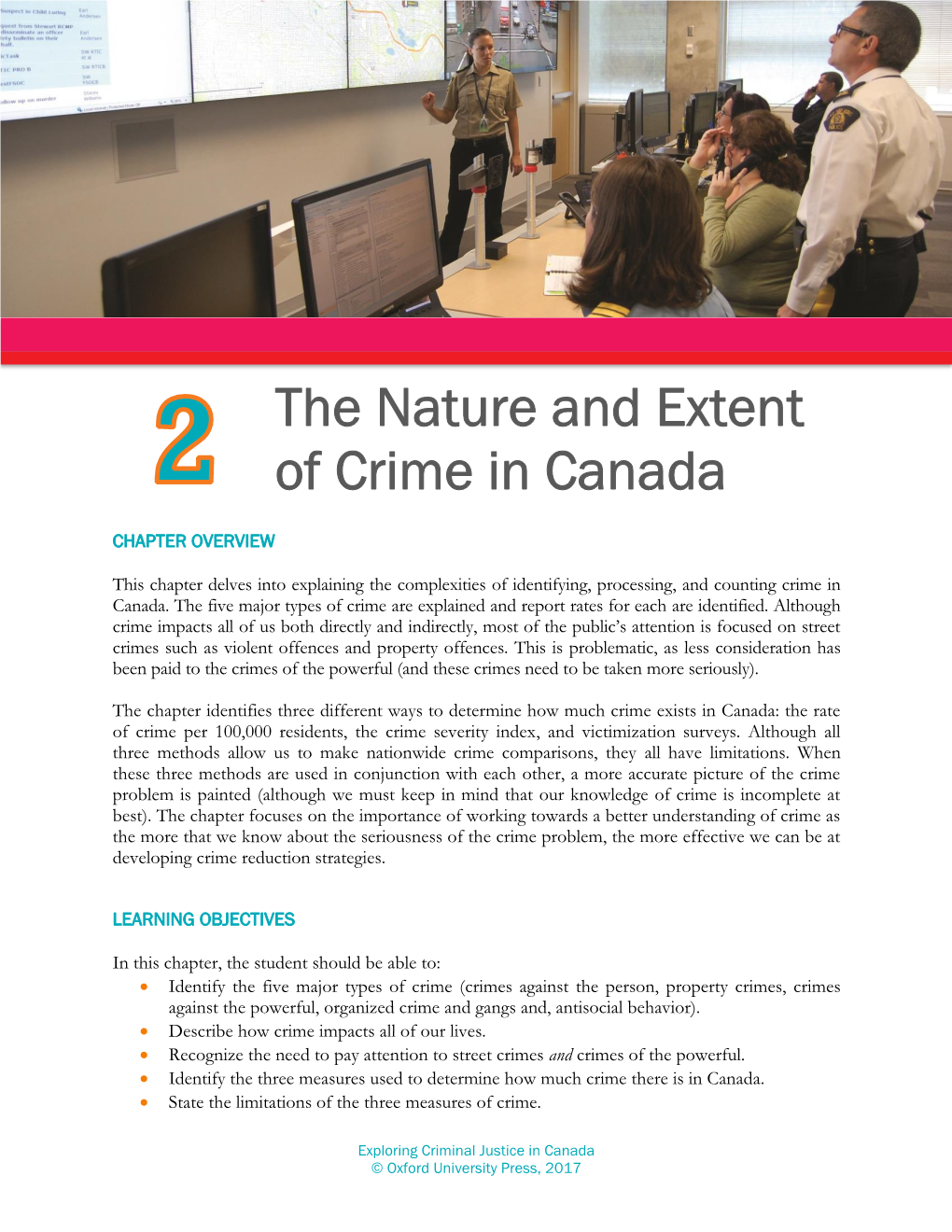 The Nature and Extent of Crime in Canada