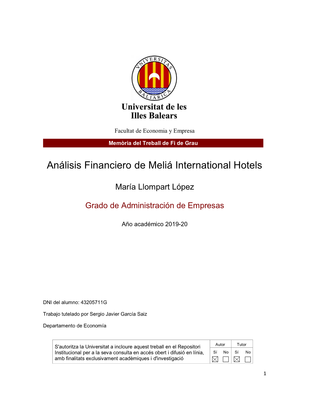 Análisis Financiero De Meliá International Hotels