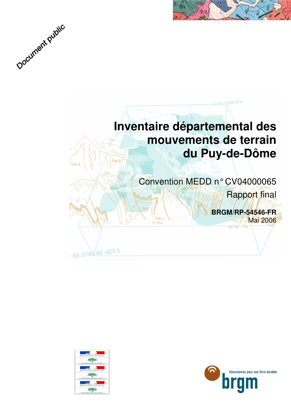 Inventaire Départemental Des Mouvements De Terrain Du Puy-De-Dôme