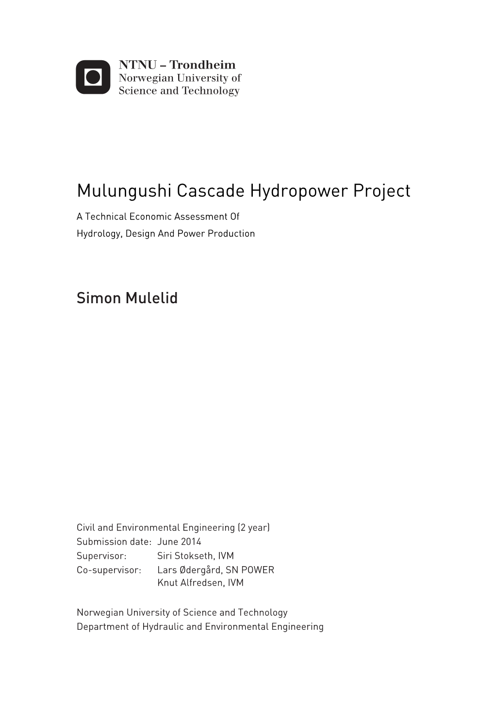 Mulungushi Cascade Hydropower Project