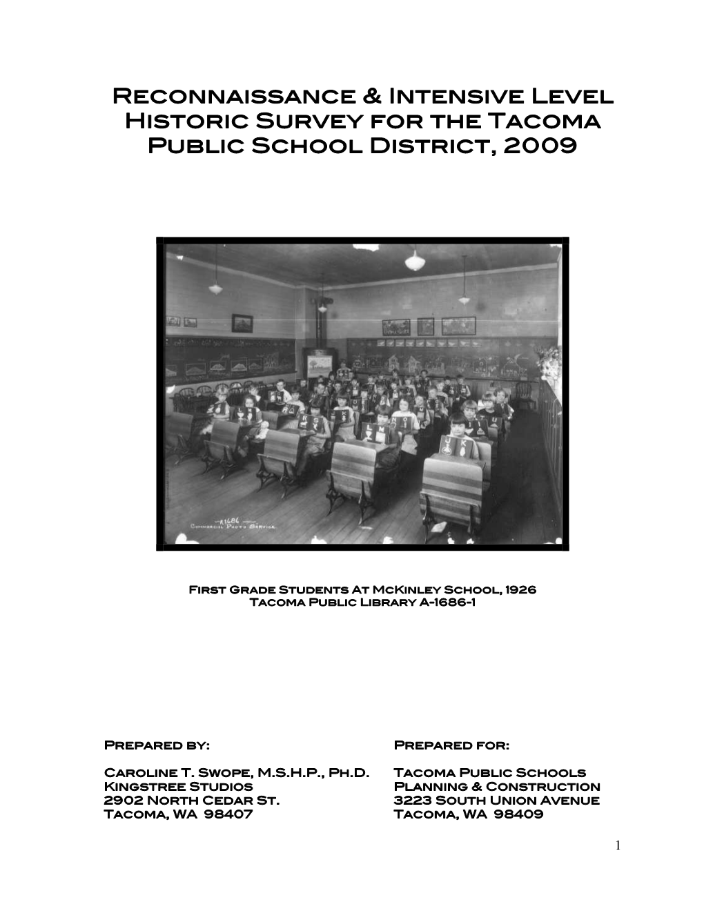 Tacoma Historic School Survey