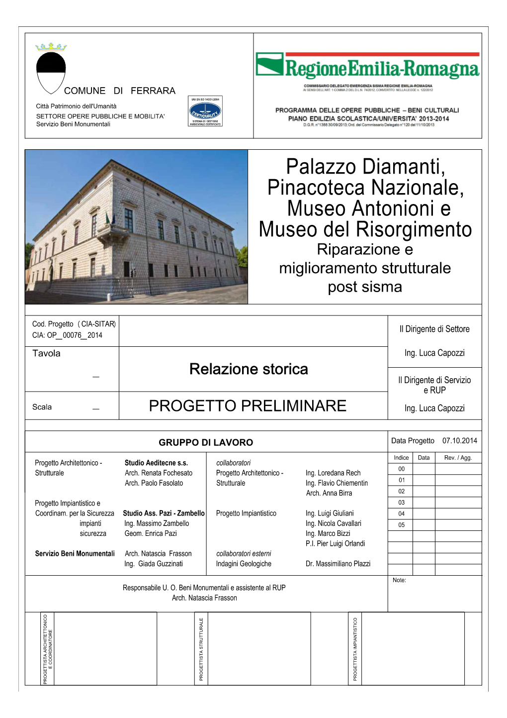 Relazione Storica-Palazzo Diamanti.Pdf