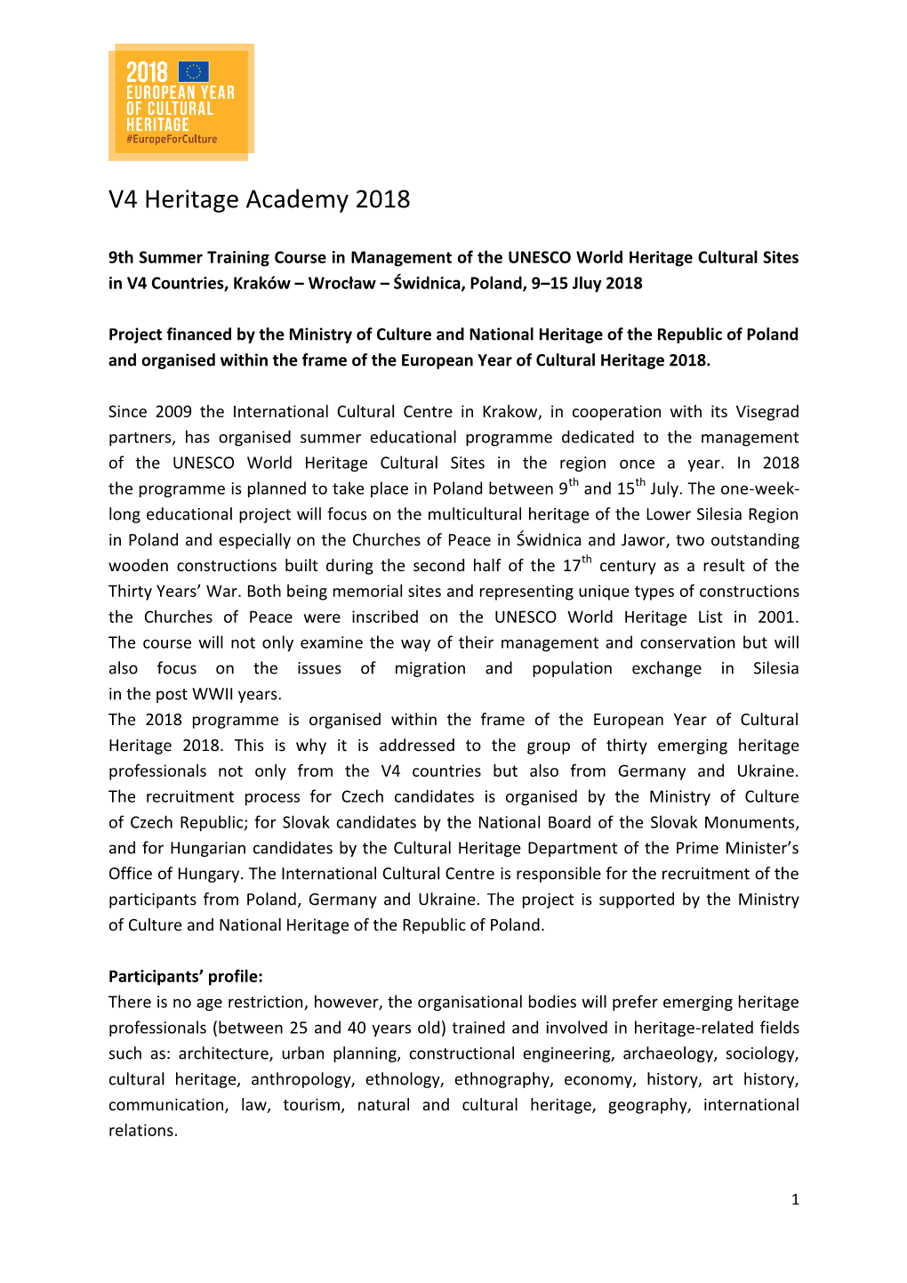 V4 Heritage Academy 2018