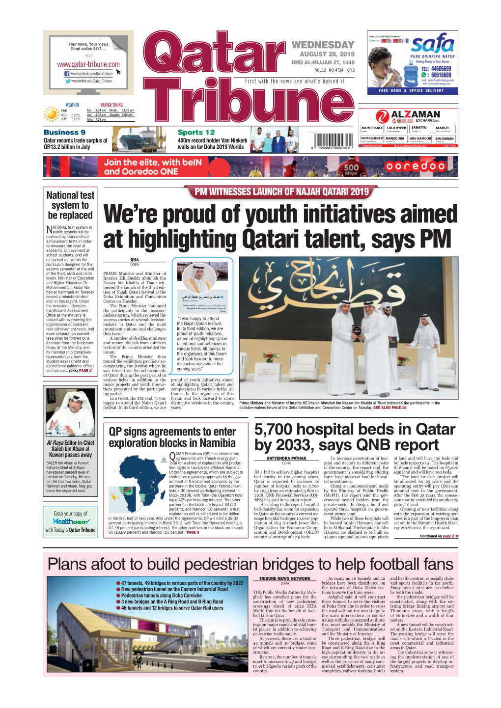 We're Proud of Youth Initiatives Aimed at Highlighting Qatari Talent, Says PM