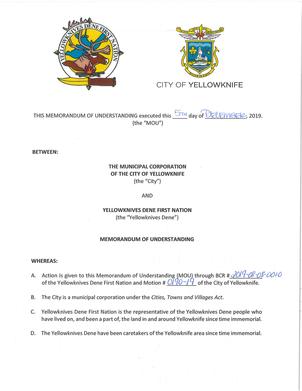 Memorandum of Understanding (MOU)