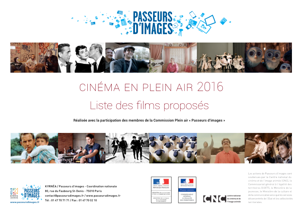 Cinéma En Plein Air 2016 Liste Des Films Proposés