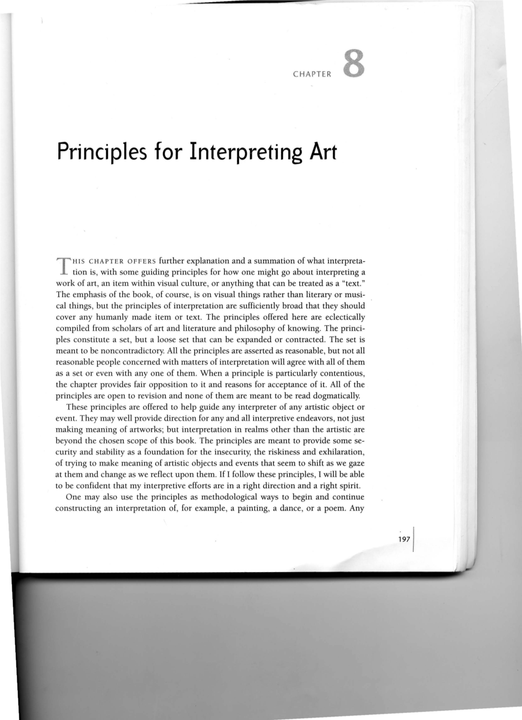 Principles for Interpreting Art