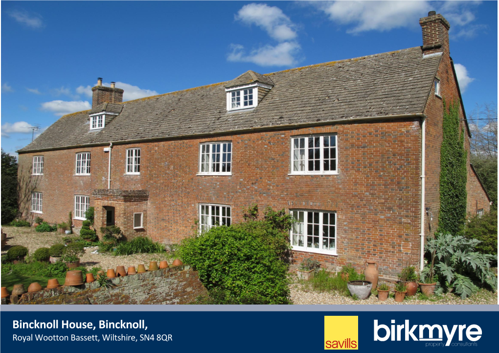 Bincknoll House, Bincknoll, Royal Wootton Bassett, Wiltshire, SN4 8QR