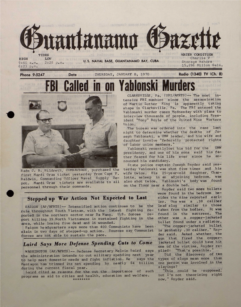 FBI Called in on Yablonski Murders CLARKSVILLE, Pa