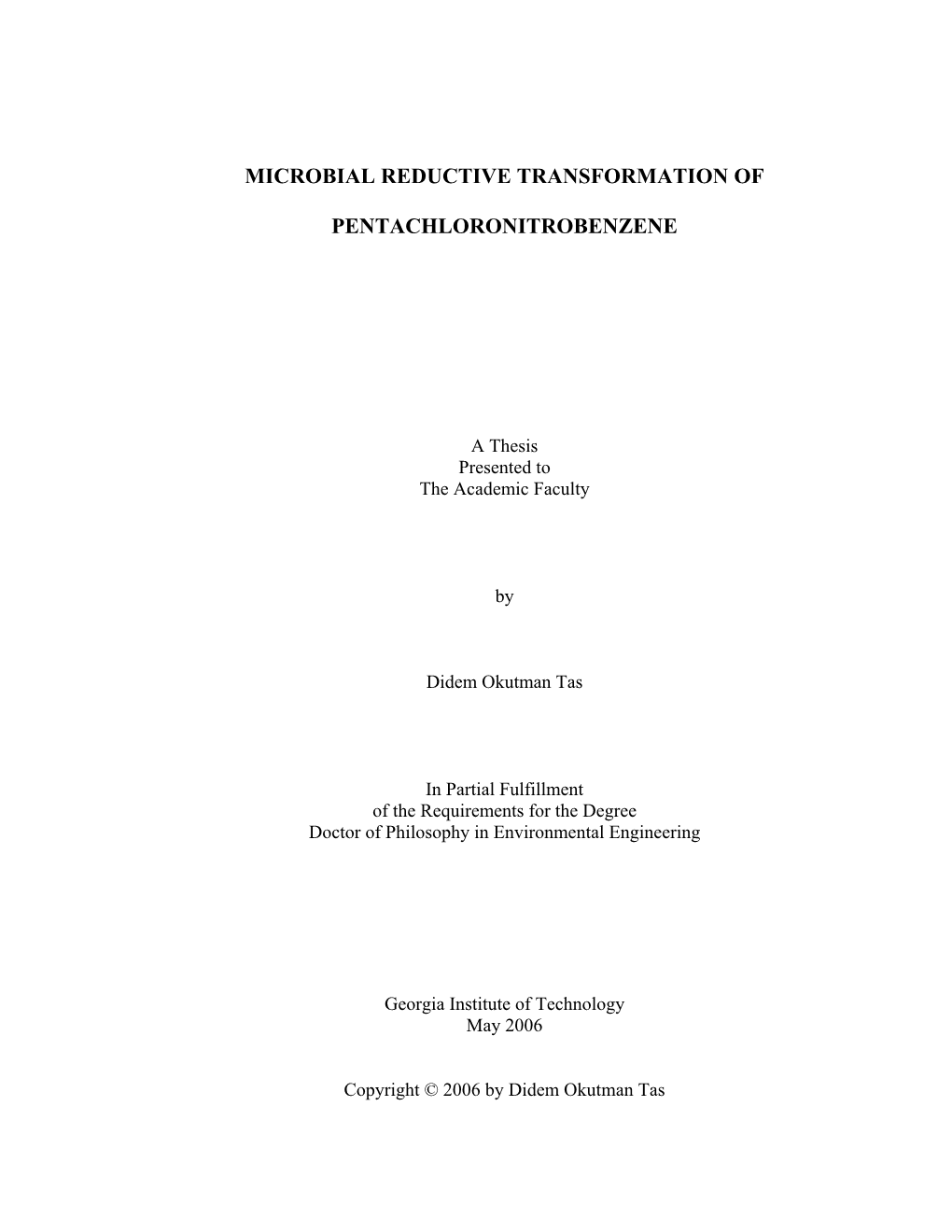 Microbial Reductive Transformation Of