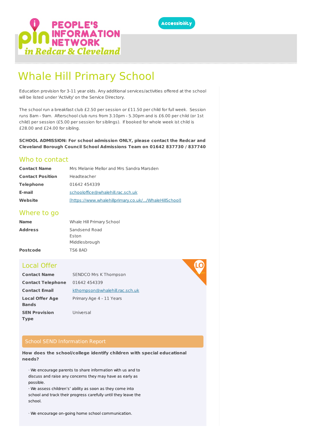 Whale Hill Primary School