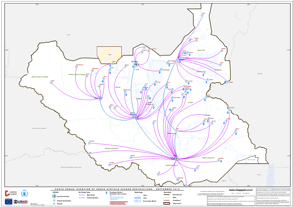 Hydrology Boundary UNHAS Air Route Type