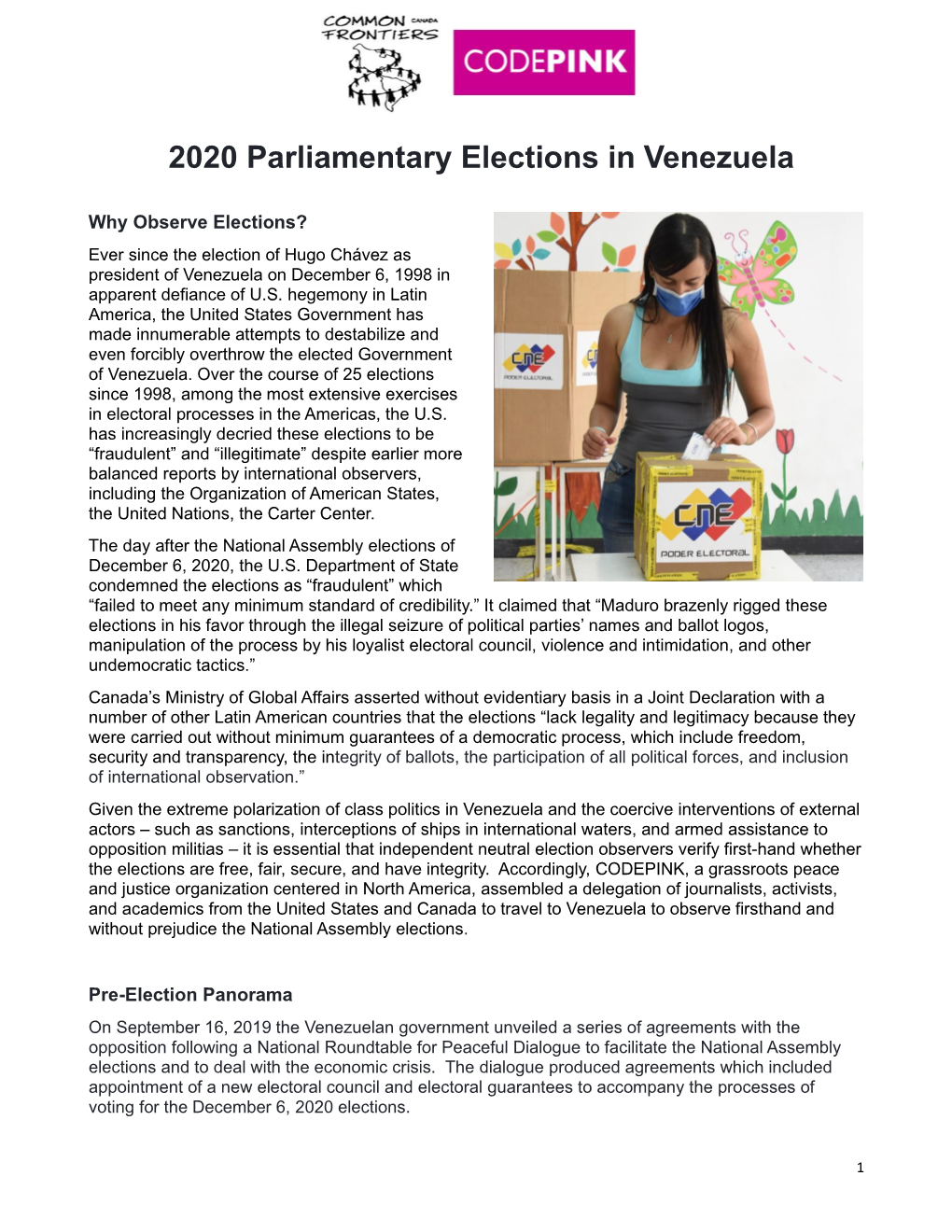 2020 Parliamentary Elections in Venezuela