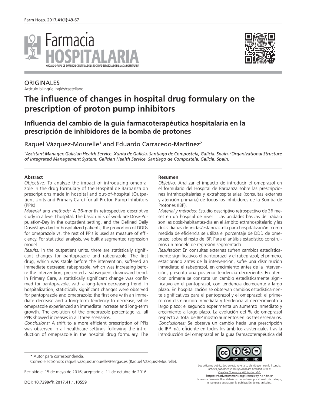 The Influence of Changes in Hospital Drug Formulary on the Prescription of Proton Pump Inhibitors