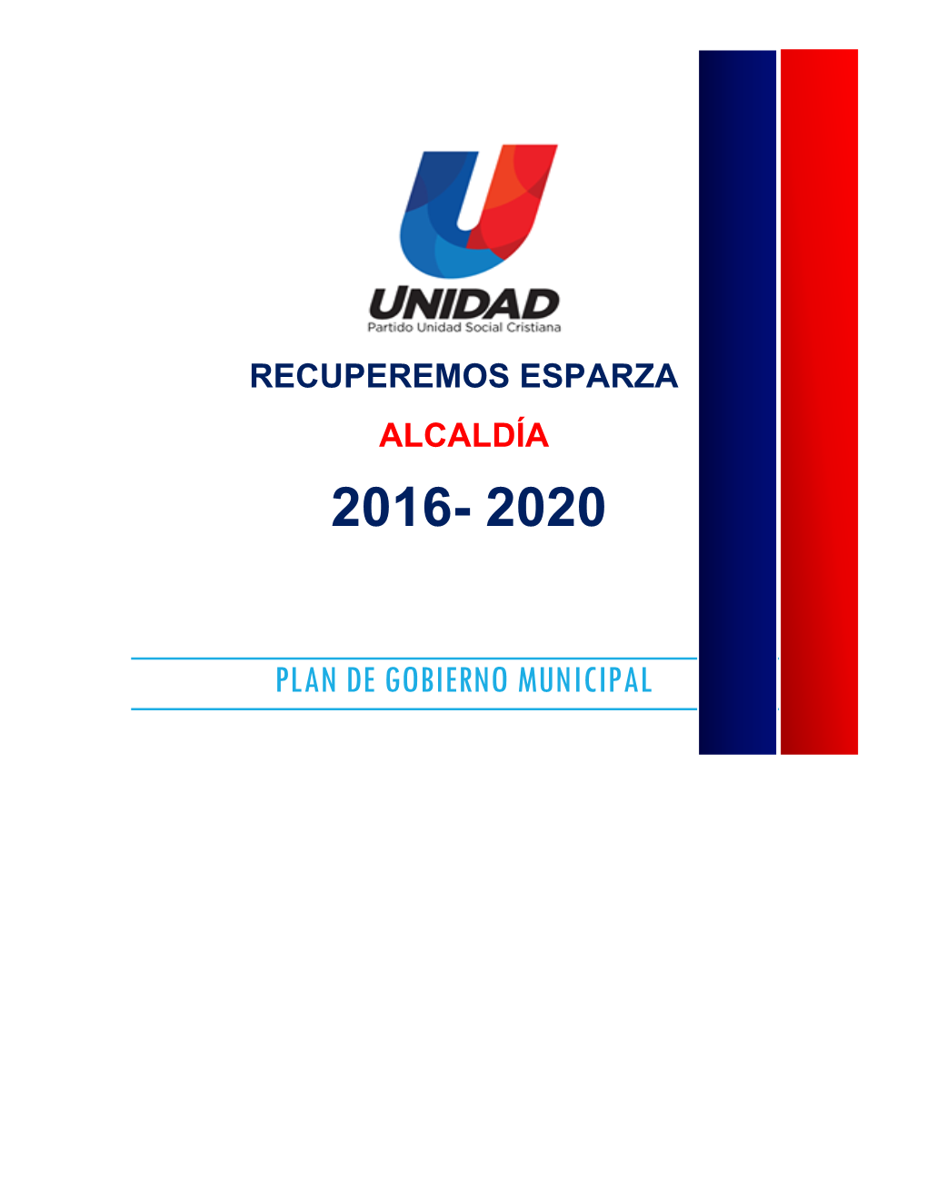 Plan De Gobierno Municipal – Esparza