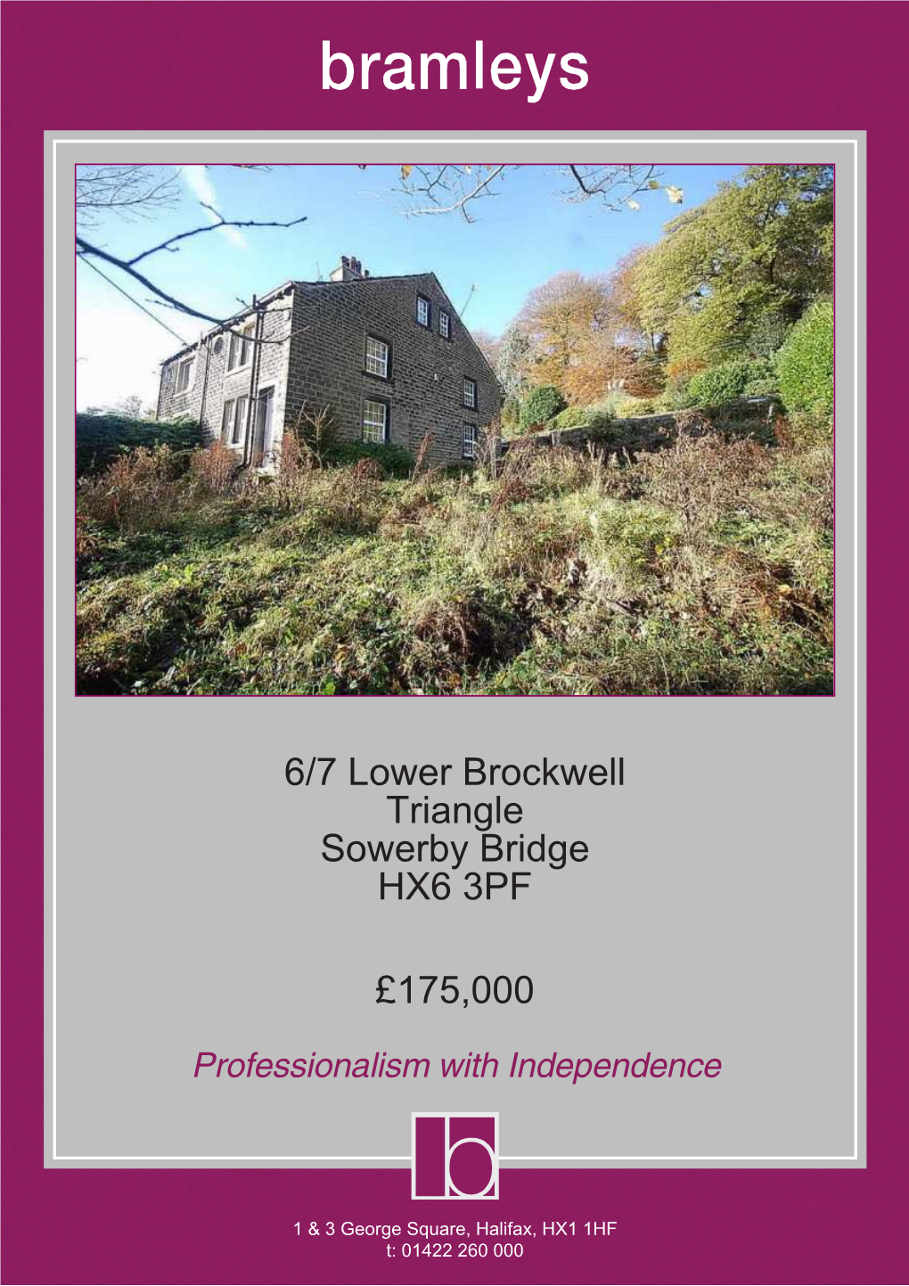 6/7 Lower Brockwell Triangle Sowerby Bridge HX6 3PF