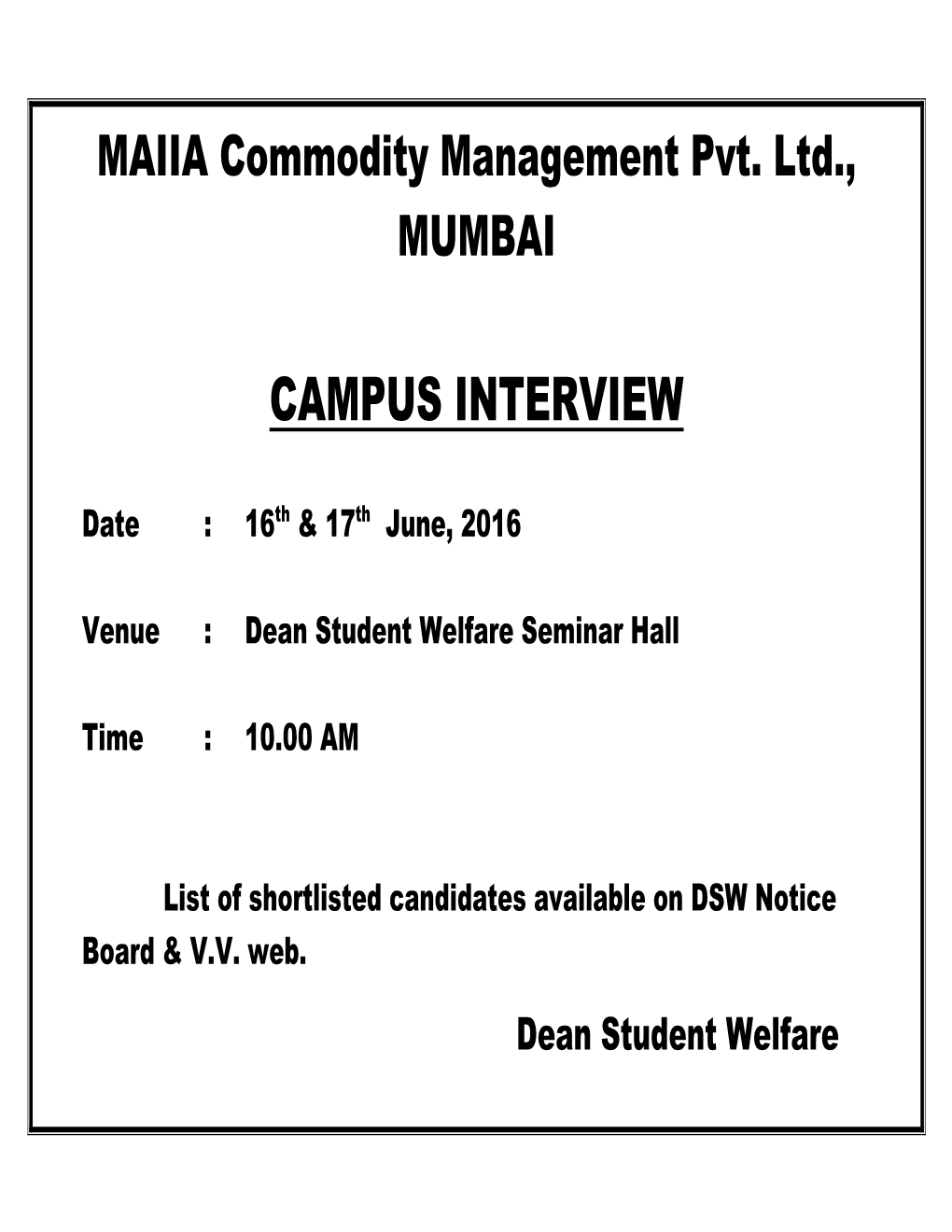 Campus Interview