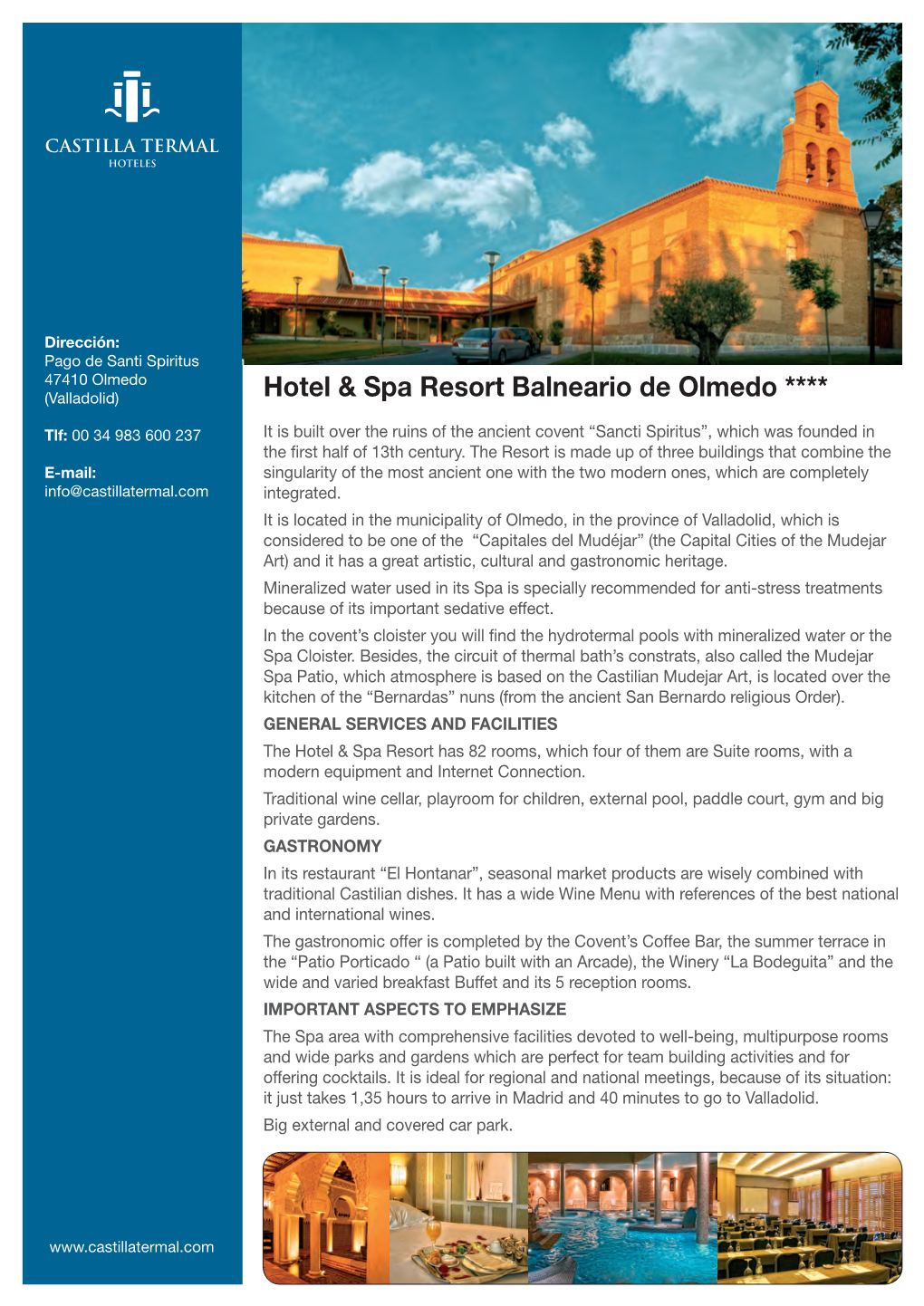 Hotel & Spa Resort Balneario De Olmedo ****