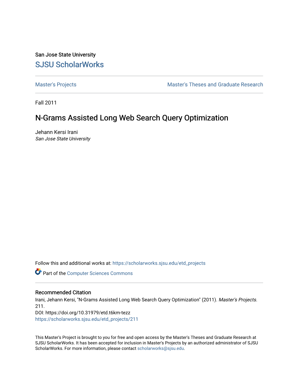N-Grams Assisted Long Web Search Query Optimization